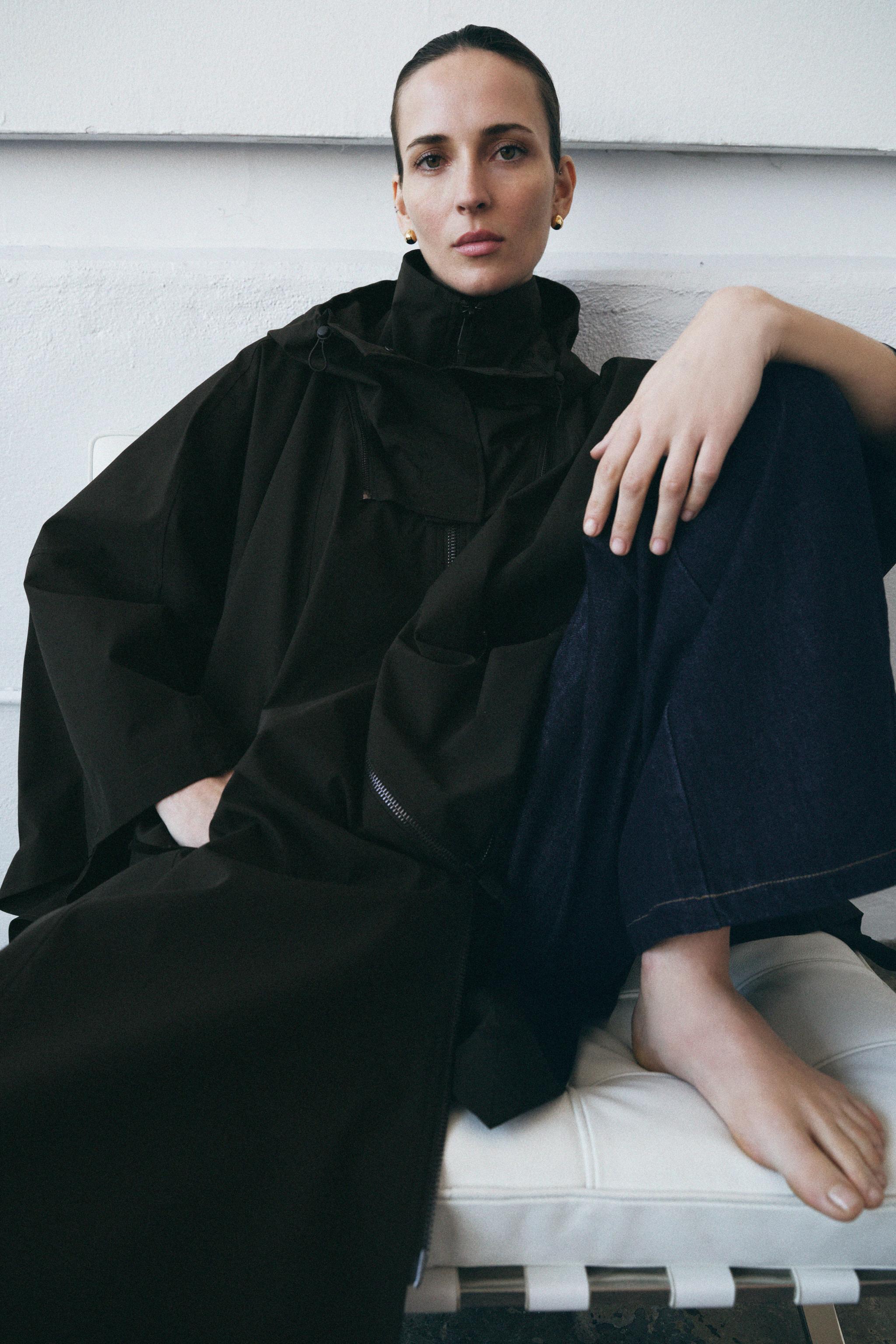 WATER REPELLENT CAPE TRENCH COAT ZW COLLECTION LIMITED EDITION
